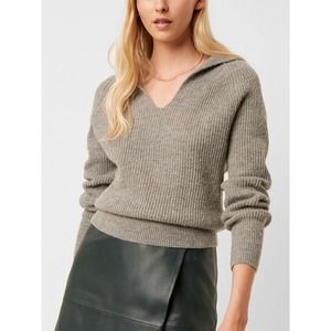 French Connection V-neck Shawl Collar Sweater
